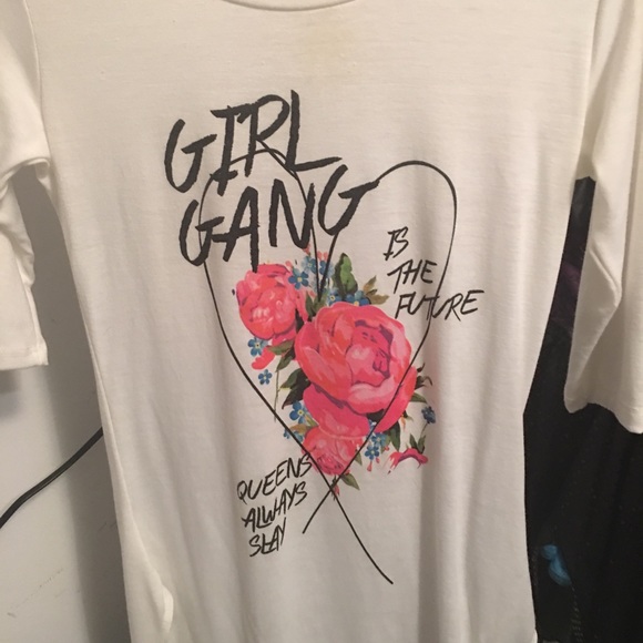 Long “GirlGang” top with ♥️ hearts - Picture 2 of 2